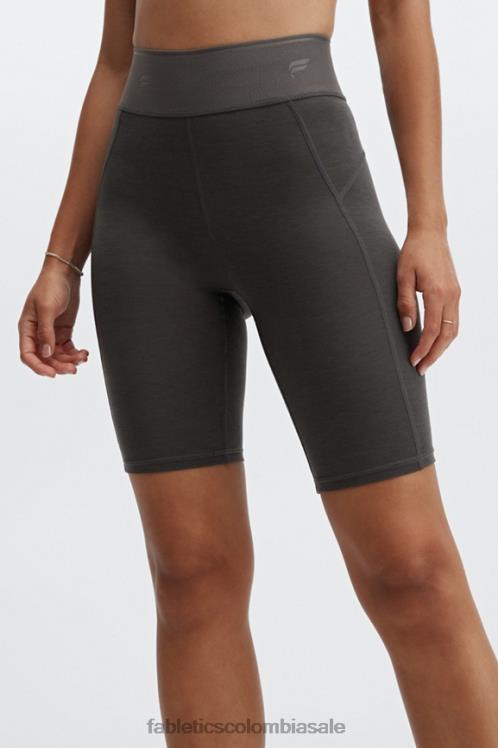 co Fabletics mujer Culotte corto ciclista de lana con cintura ultraalta de 6\" cobalto profundo/áloe 6ZJ06384