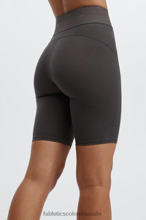 co Fabletics mujer Culotte corto ciclista de lana con cintura ultraalta de 6\" cobalto profundo/áloe 6ZJ06384