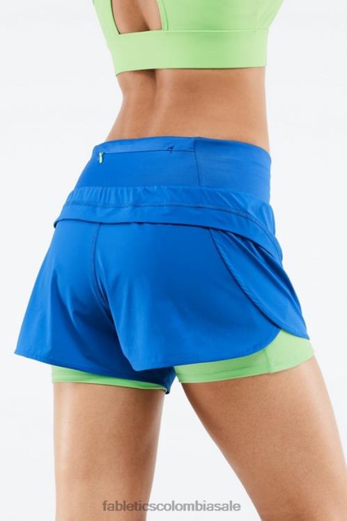 co Fabletics mujer austyn se queda corto azul eléctrico/periquito 6ZJ06571