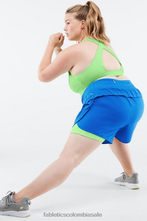 co Fabletics mujer austyn se queda corto azul eléctrico/periquito 6ZJ06572