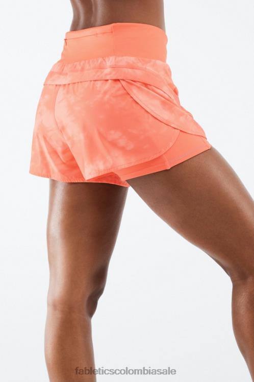 co Fabletics mujer austyn se queda corto haze de coral plata estática/reflectante 6ZJ06570