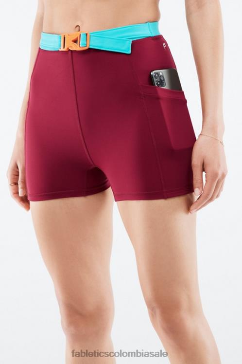 co Fabletics mujer cintura alta motion365 caminata corta 3\'\' ladrillo/multi 6ZJ06556