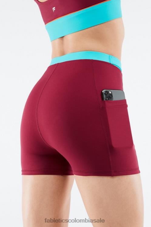 co Fabletics mujer cintura alta motion365 caminata corta 3\'\' ladrillo/multi 6ZJ06556