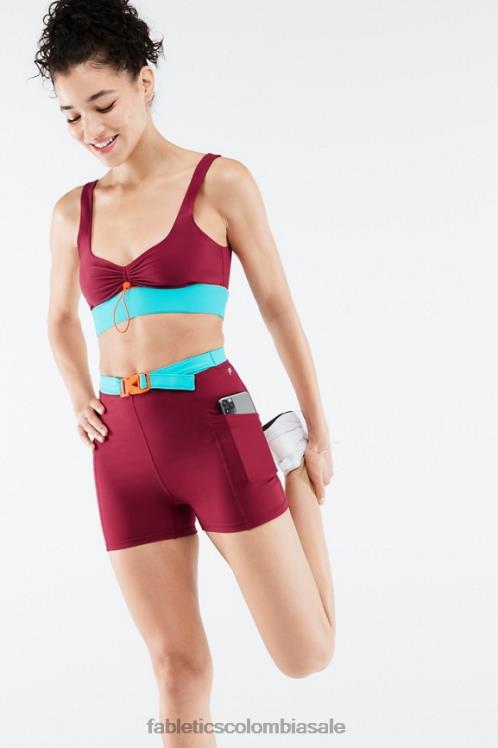 co Fabletics mujer cintura alta motion365 caminata corta 3\'\' ladrillo/multi 6ZJ06556