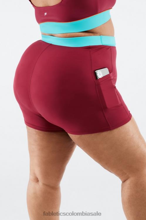 co Fabletics mujer cintura alta motion365 caminata corta 3\'\' ladrillo/multi 6ZJ06557