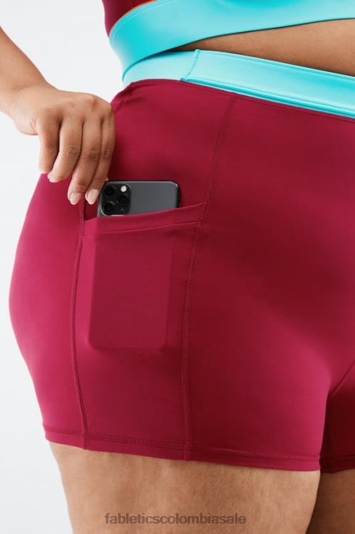 co Fabletics mujer cintura alta motion365 caminata corta 3\'\' ladrillo/multi 6ZJ06557