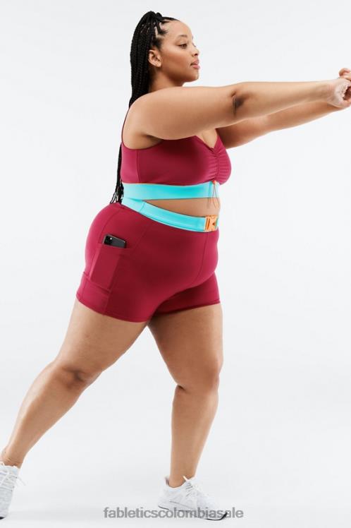 co Fabletics mujer cintura alta motion365 caminata corta 3\'\' ladrillo/multi 6ZJ06557