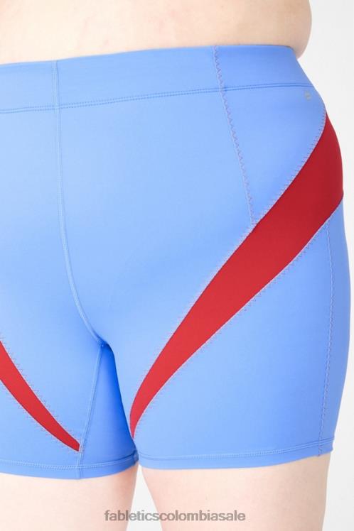 co Fabletics mujer cintura alta motion365 short 6\" azul cristal/caqui 6ZJ06594