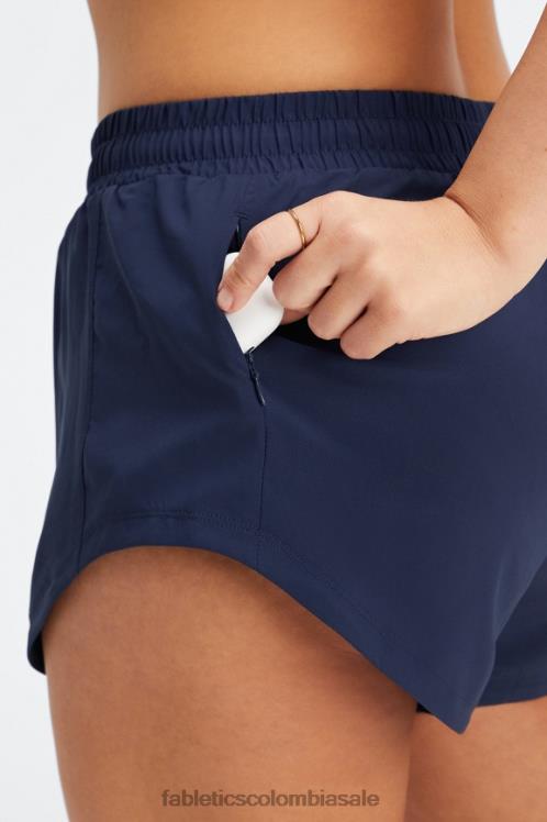co Fabletics mujer media altura correr a toda velocidad corto azul marino intenso/logotipo reflectante 6ZJ06458