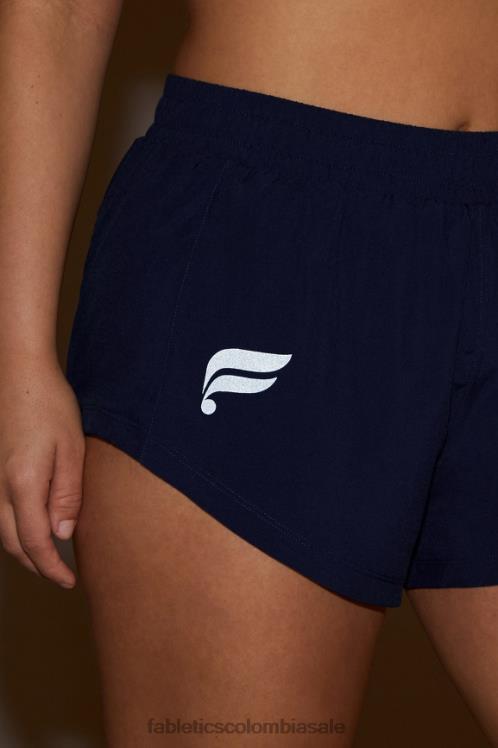 co Fabletics mujer media altura correr a toda velocidad corto azul marino intenso/logotipo reflectante 6ZJ06458