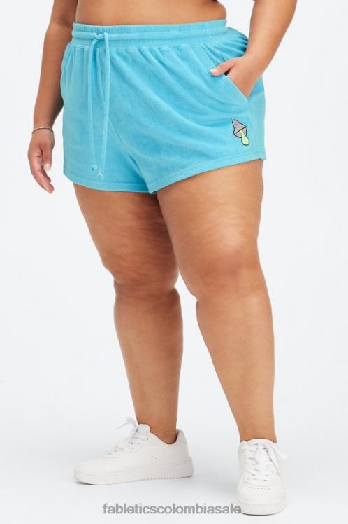 co Fabletics mujer toalla rizo champiñón corto verde azulado medianoche/hoja de primavera 6ZJ06503