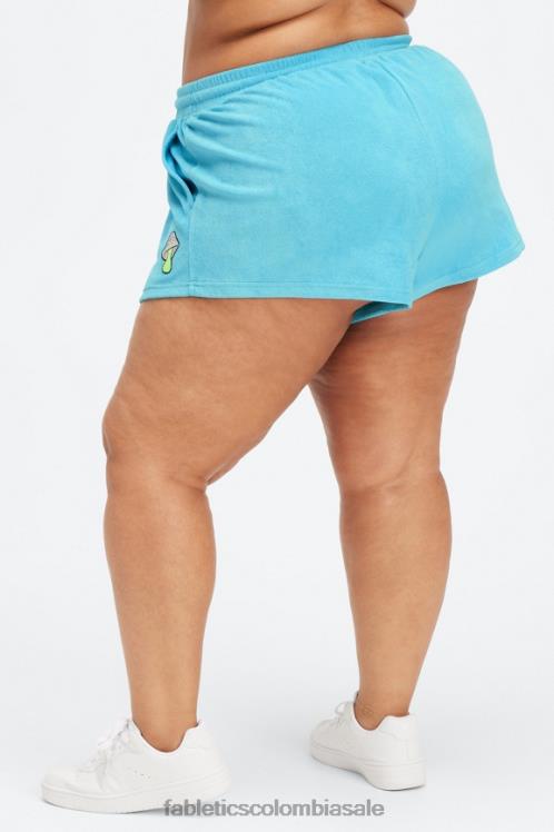 co Fabletics mujer toalla rizo champiñón corto verde azulado medianoche/hoja de primavera 6ZJ06503