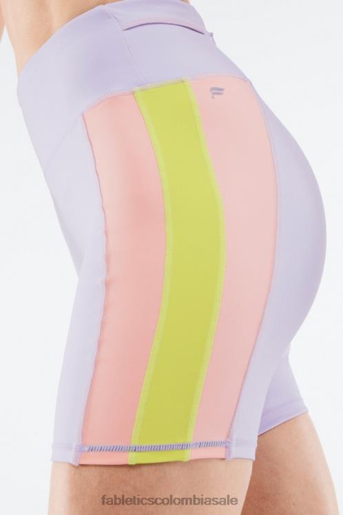 co Fabletics mujer trinity de talle alto corto de 7\" violeta cosmo/gris menta 6ZJ06550