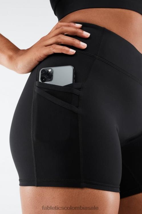 co Fabletics mujer trinity motion365 pantalones cortos de 5\'\' de tiro medio guepardo ondulado/negro 6ZJ06367
