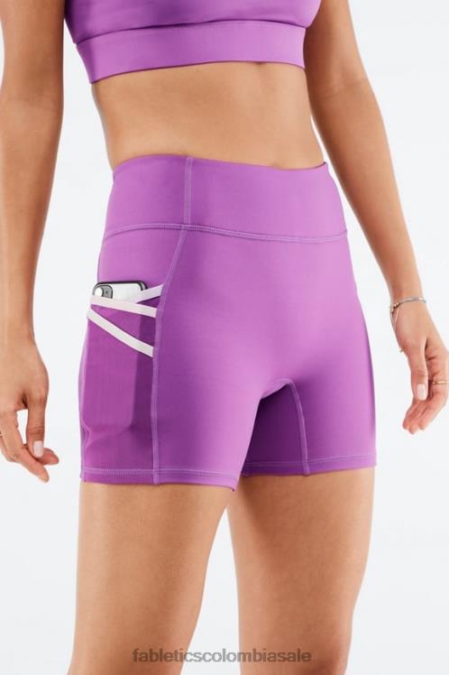 co Fabletics mujer trinity motion365 pantalones cortos de 5\'\' de tiro medio higo brillante/multi 6ZJ06369