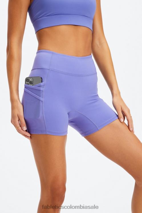 co Fabletics mujer trinity motion365 pantalones cortos de 5\'\' de tiro medio limón agrio/blanco clásico 6ZJ06364