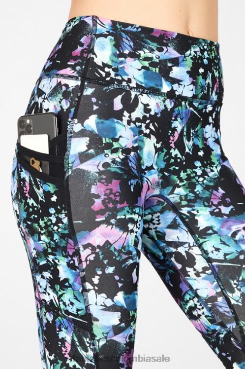 co Fabletics mujer bolsillo de talle alto trinity 7/8 grafiti florales 6ZJ061307
