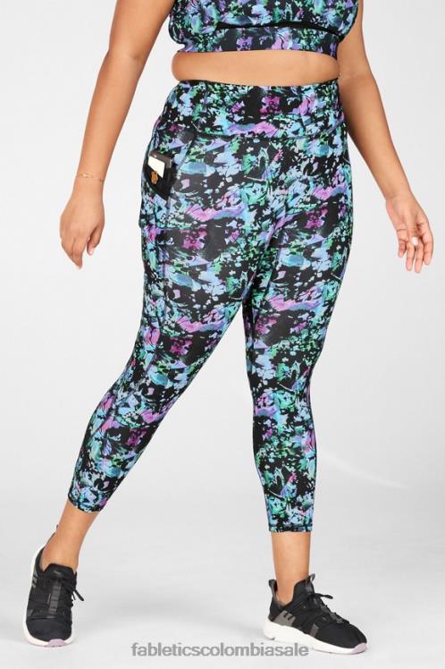 co Fabletics mujer bolsillo de talle alto trinity 7/8 grafiti florales 6ZJ061308