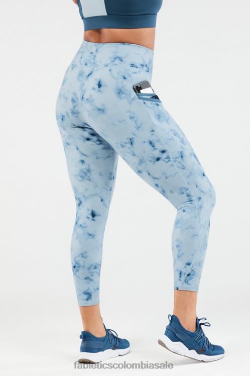 co Fabletics mujer bolsillo de talle alto trinity 7/8 mármol ahumado/hierro azul 6ZJ061302