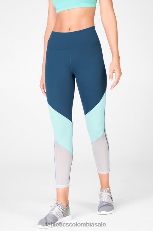 co Fabletics mujer zona talle alto 7/8 azul nova/piedra gris 6ZJ061054