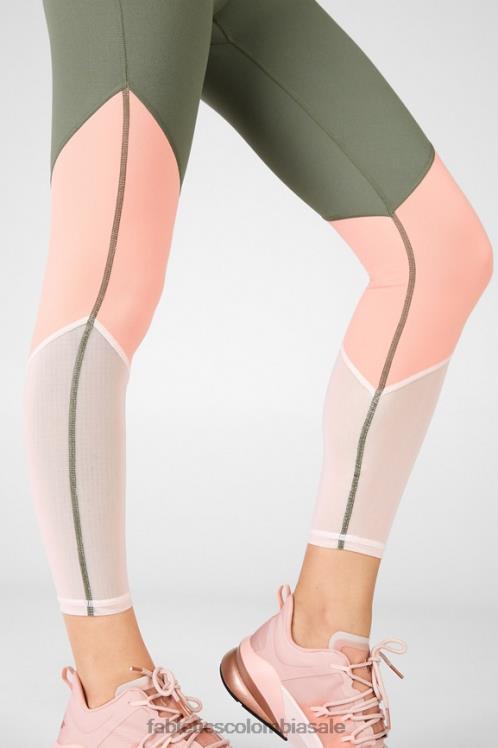 co Fabletics mujer zona talle alto 7/8 safari/flor/rosa perla 6ZJ061055