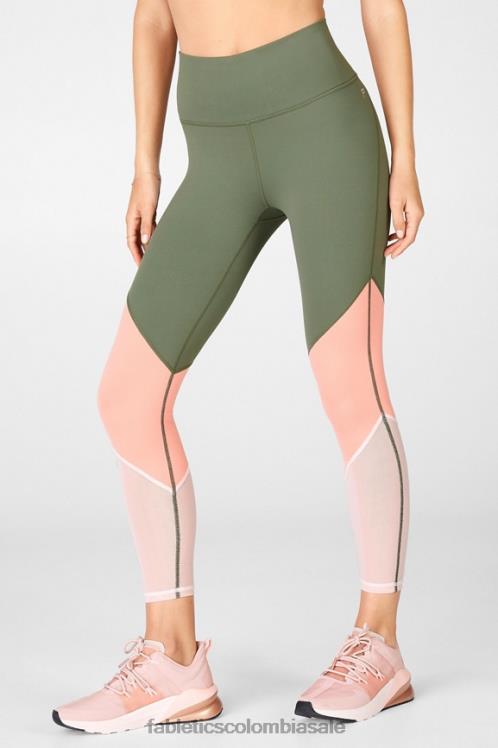 co Fabletics mujer zona talle alto 7/8 safari/flor/rosa perla 6ZJ061055