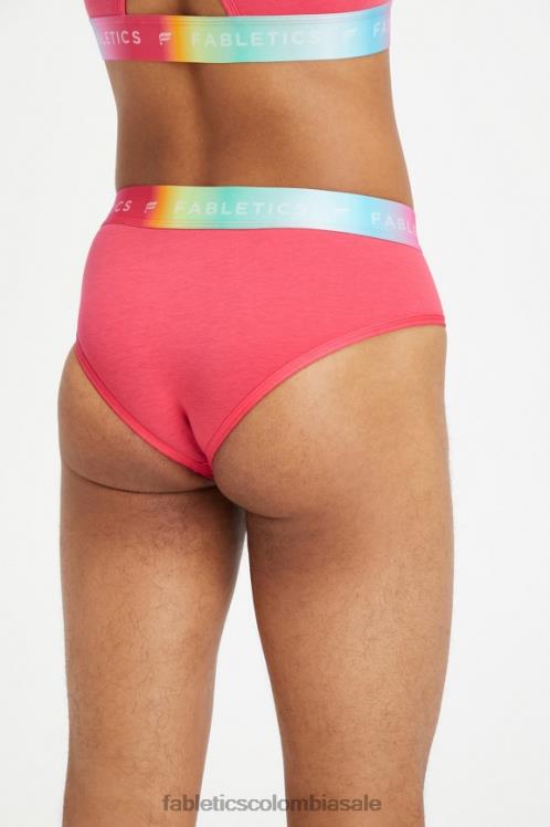 co Fabletics mujer Calzoncillos de cintura alta 24/7 Pride rojo magenta 6ZJ062861