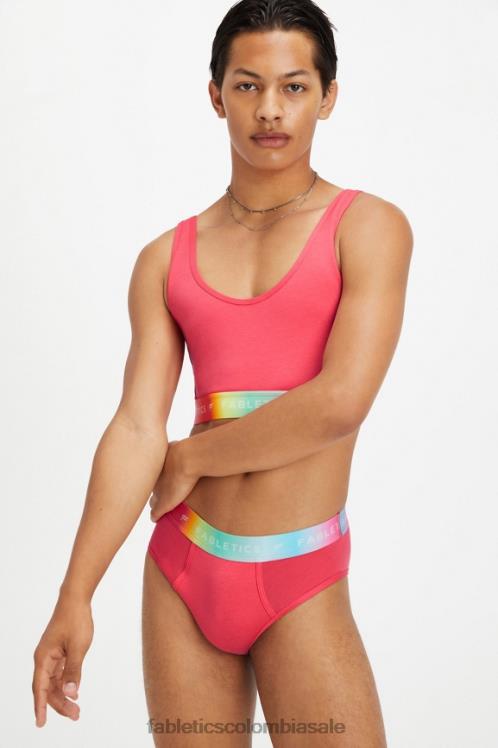 co Fabletics mujer Calzoncillos de cintura alta 24/7 Pride rojo magenta 6ZJ062861