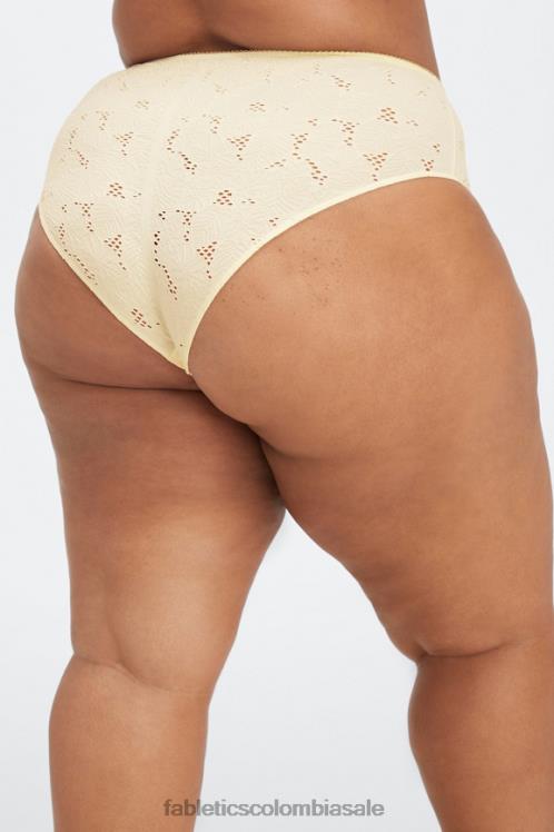 co Fabletics mujer braguita atrevida de encaje sin costuras garceta/lima desteñida 6ZJ062898