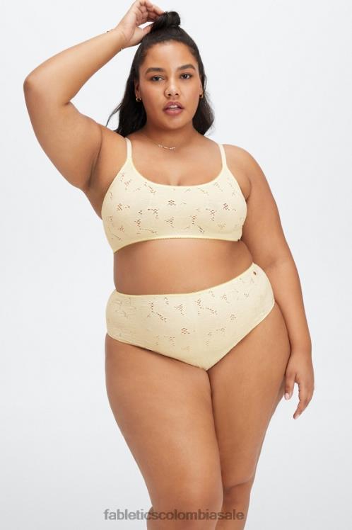 co Fabletics mujer braguita atrevida de encaje sin costuras garceta/lima desteñida 6ZJ062898