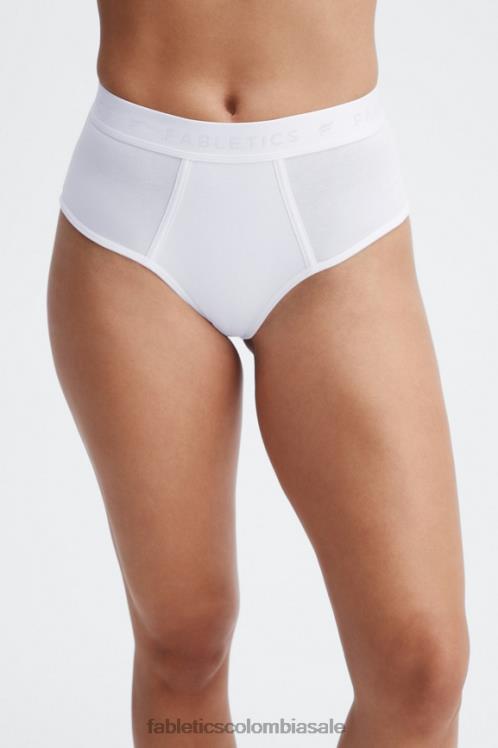 co Fabletics mujer calzoncillos 24-7 talle alto blanco 6ZJ062860