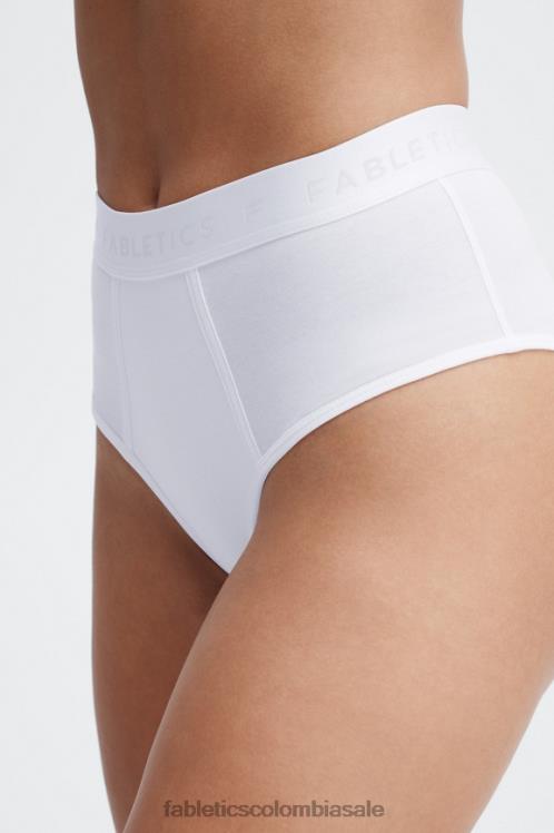 co Fabletics mujer calzoncillos 24-7 talle alto blanco 6ZJ062860