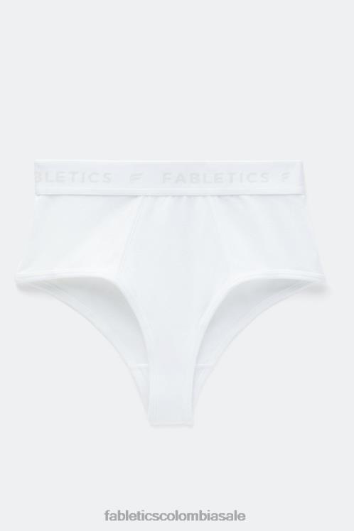 co Fabletics mujer calzoncillos 24-7 talle alto blanco 6ZJ062860