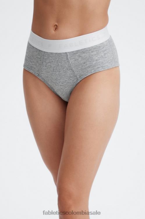 co Fabletics mujer calzoncillos 24-7 talle alto brezo gris medio 6ZJ062863
