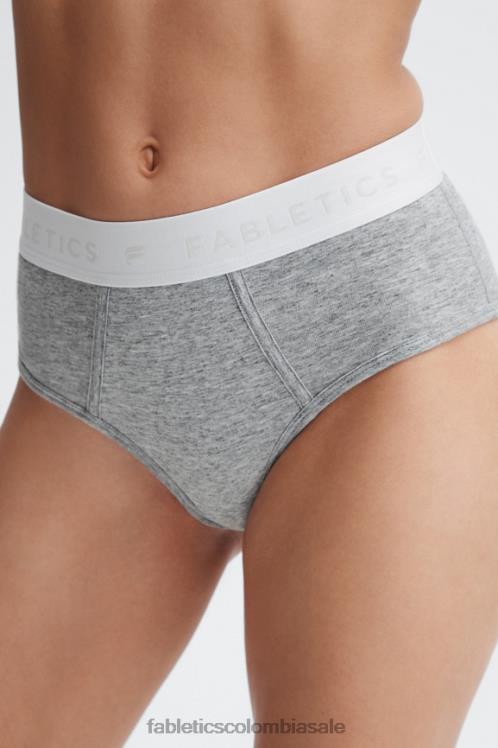 co Fabletics mujer calzoncillos 24-7 talle alto brezo gris medio 6ZJ062863