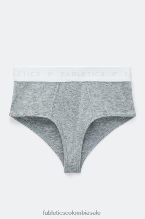 co Fabletics mujer calzoncillos 24-7 talle alto brezo gris medio 6ZJ062863