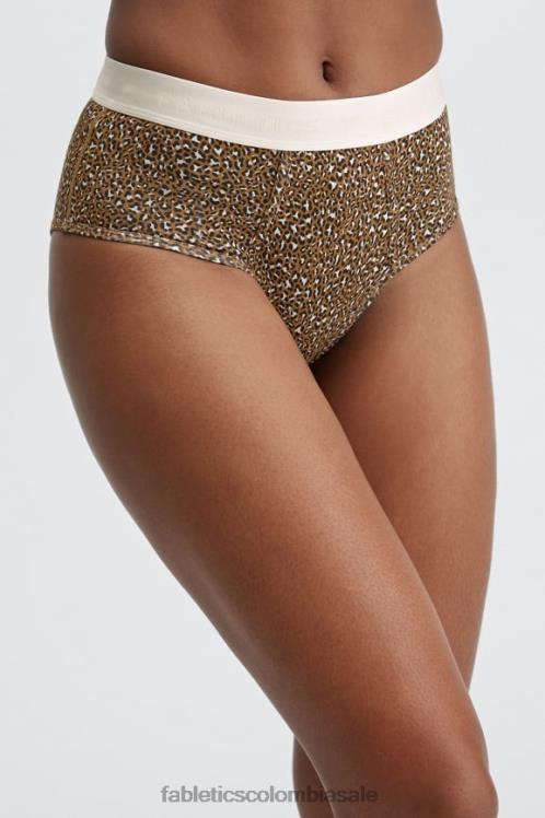 co Fabletics mujer calzoncillos 24-7 talle alto mancha de leopardo bronce oscuro 6ZJ062866