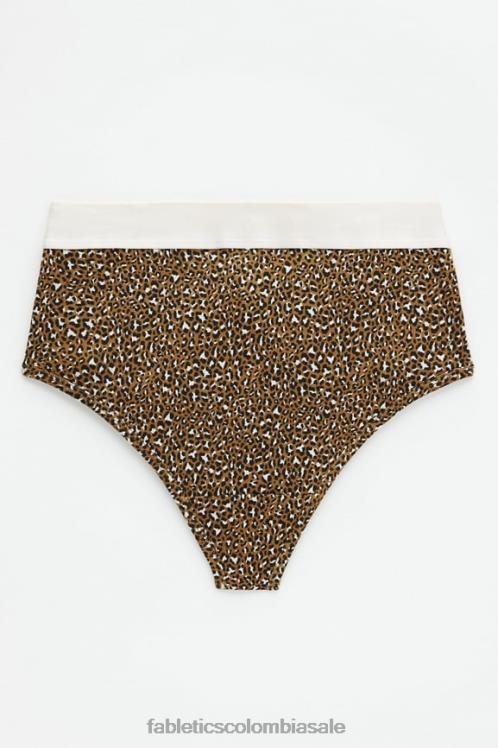 co Fabletics mujer calzoncillos 24-7 talle alto mancha de leopardo bronce oscuro 6ZJ062866