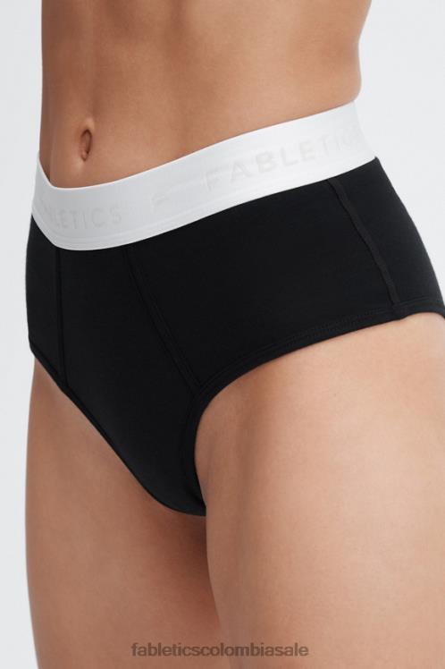 co Fabletics mujer calzoncillos 24-7 talle alto negro 6ZJ062864