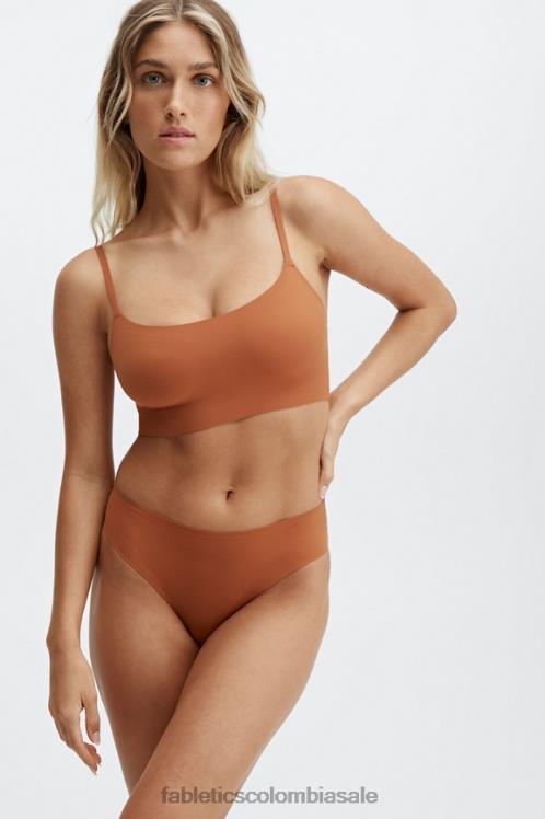 co Fabletics mujer calzoncillos atrevidos de corte alto aiko ladrillo quemado 6ZJ062904