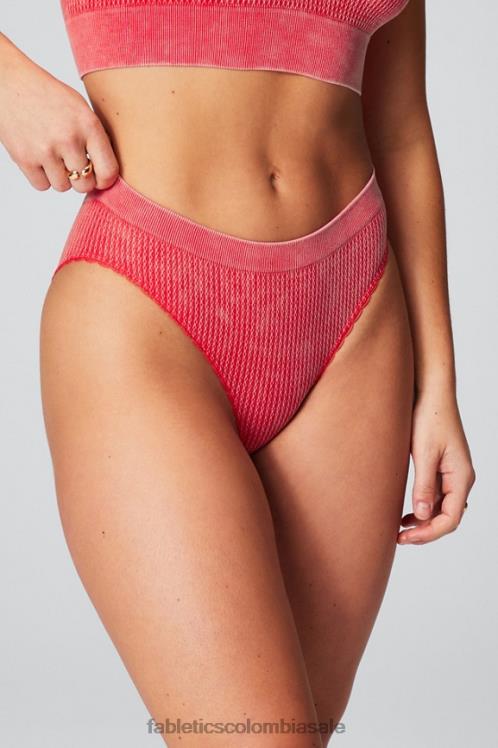 co Fabletics mujer calzoncillos de punto de ochos rojo fresa lavado 6ZJ062819