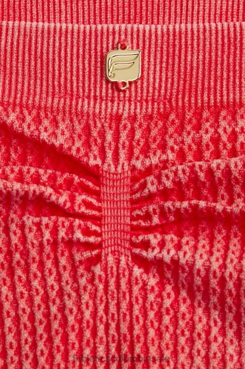 co Fabletics mujer calzoncillos de punto de ochos rojo fresa lavado 6ZJ062819