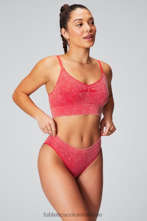 co Fabletics mujer calzoncillos de punto de ochos rojo fresa lavado 6ZJ062819