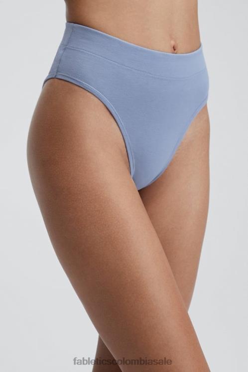 co Fabletics mujer panty de talle alto de algodón y spandex mezclilla desteñida 6ZJ062903