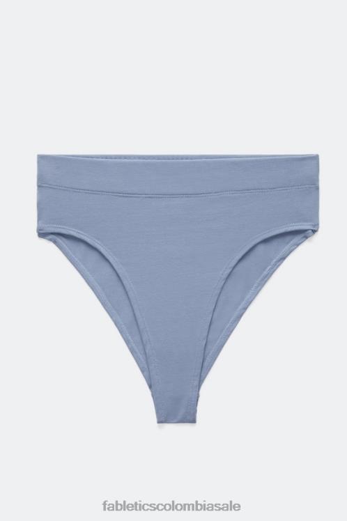 co Fabletics mujer panty de talle alto de algodón y spandex mezclilla desteñida 6ZJ062903