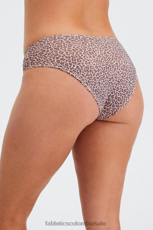 co Fabletics mujer slip clásico de tacto fino mancha de leopardo en roseta polvorienta 6ZJ062834