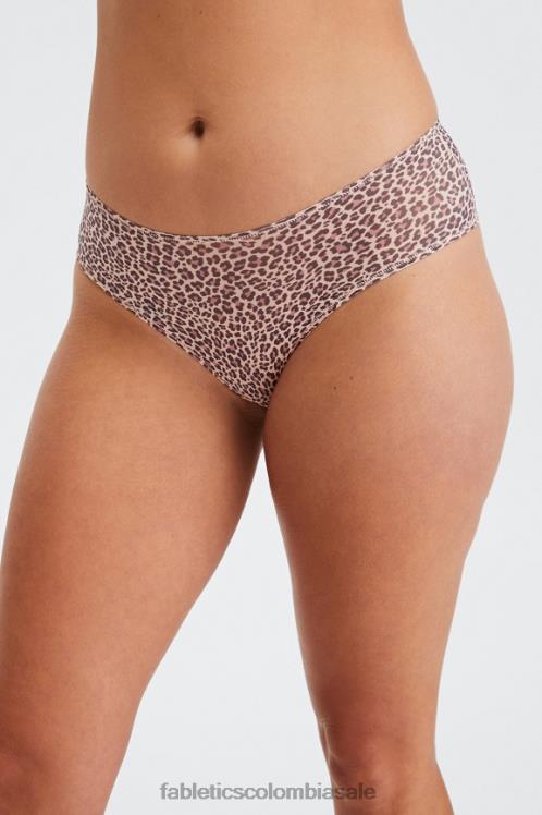 co Fabletics mujer slip clásico de tacto fino mancha de leopardo en roseta polvorienta 6ZJ062834