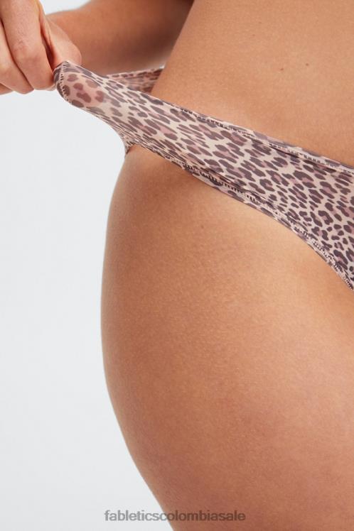 co Fabletics mujer slip clásico de tacto fino mancha de leopardo en roseta polvorienta 6ZJ062834