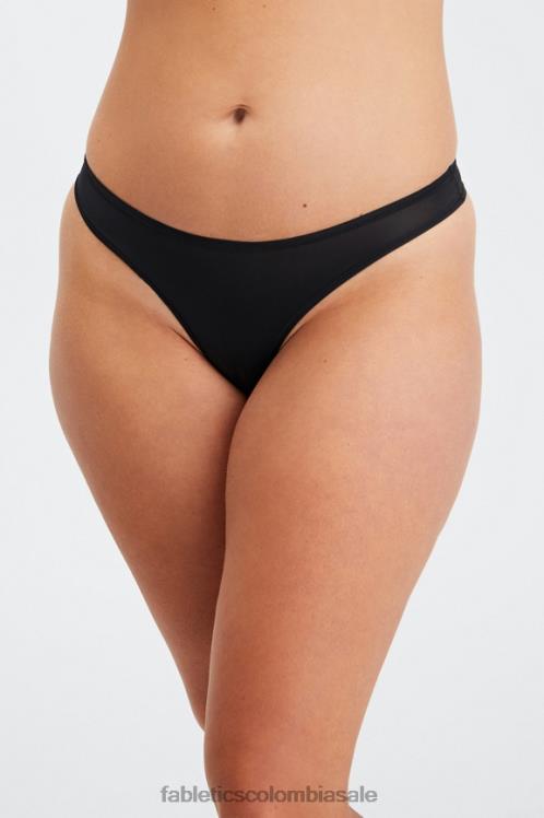 co Fabletics mujer tanga de tacto fino negro 6ZJ062844