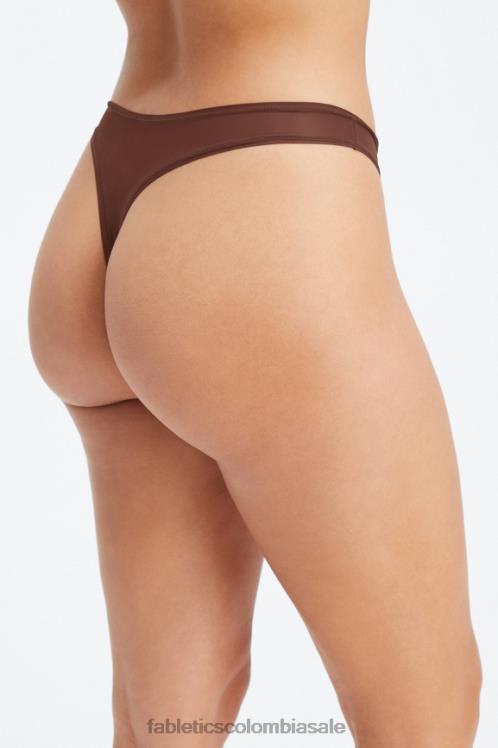 co Fabletics mujer tanga de tacto fino silla de montar marrón 6ZJ062849